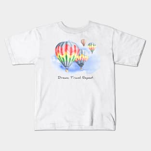 Dream Travel Repeat Kids T-Shirt